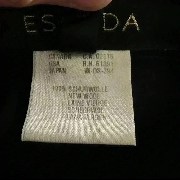RARE Escada ELEMENTS Women’s Black PURE NEW Wool Wide Leg Pants | DE 38 or US 8 - Picture 9 of 13